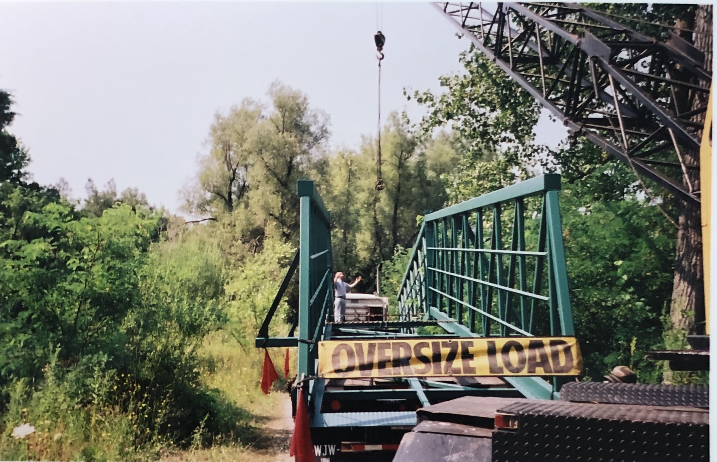 The Green bridge being built